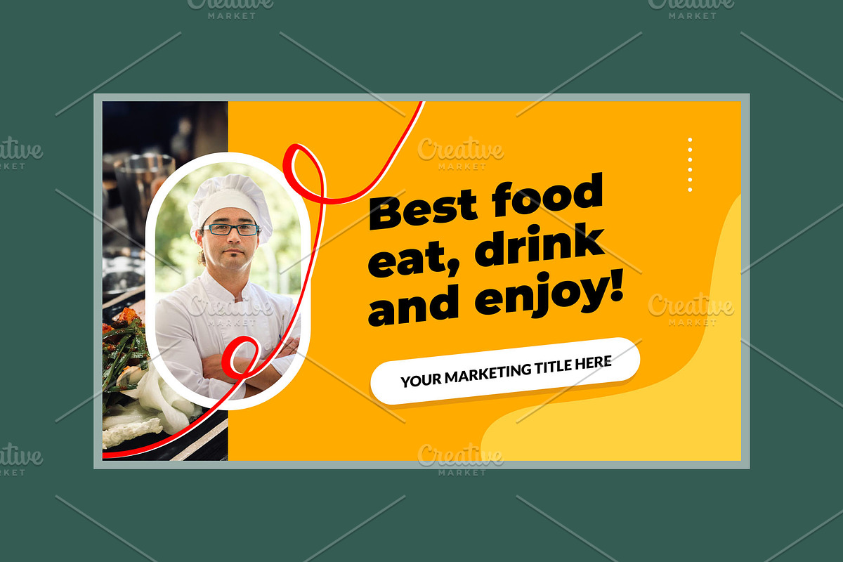 Food Youtube Thumbnail Template, a Social Media Template by hekenostudio (Photo 4 of 6)