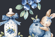 Blueberry Baby Nursery 59PNG 3JPG, an Object Illustration by EleSArtDesign (Thumbnail 5 of 5)