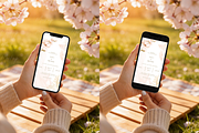 Spring Cherry Blossom Phone Mockup, a Product Mockup by TatiMockup (Thumbnail 3 of 3)