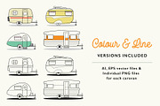 Retro Caravan Illustrations, a Graphic by the cabin supply co (Thumbnail 2 of 3)