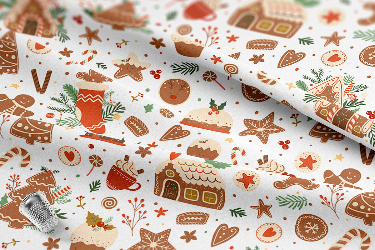Christmas gingerbread patterns, a Pattern Graphic by Tani Kuzminka (Photo 2 of 20)