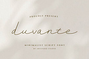 Duvante – Minimalist Script Font, a Script Font by Artiveko (Thumbnail 1 of 8)