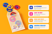 Science Stickers Set, an Emoji Icon by Vectors Market (Thumbnail 2 of 8)