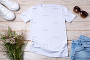 T-shirt mockup with wild flowers., a Print Template by TasiPas (Thumbnail 3 of 4)