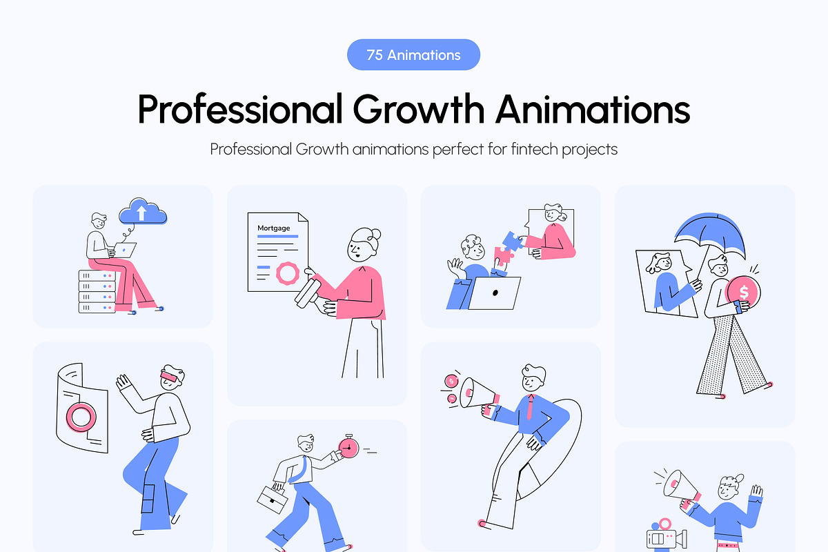 Animated Professional Growth, a Finance Illustration by Brickclay (Photo 1 of 5)
