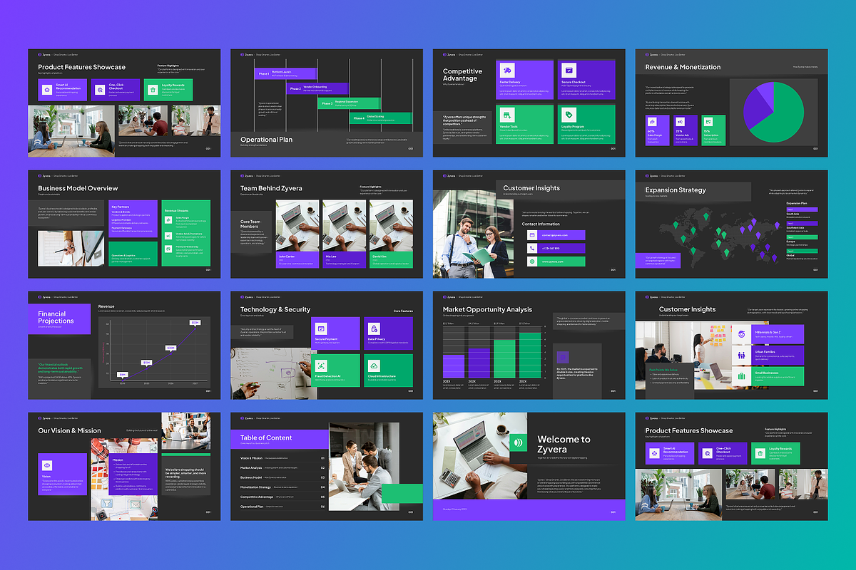 Zyvera - Online Shopping Power Point preview 3