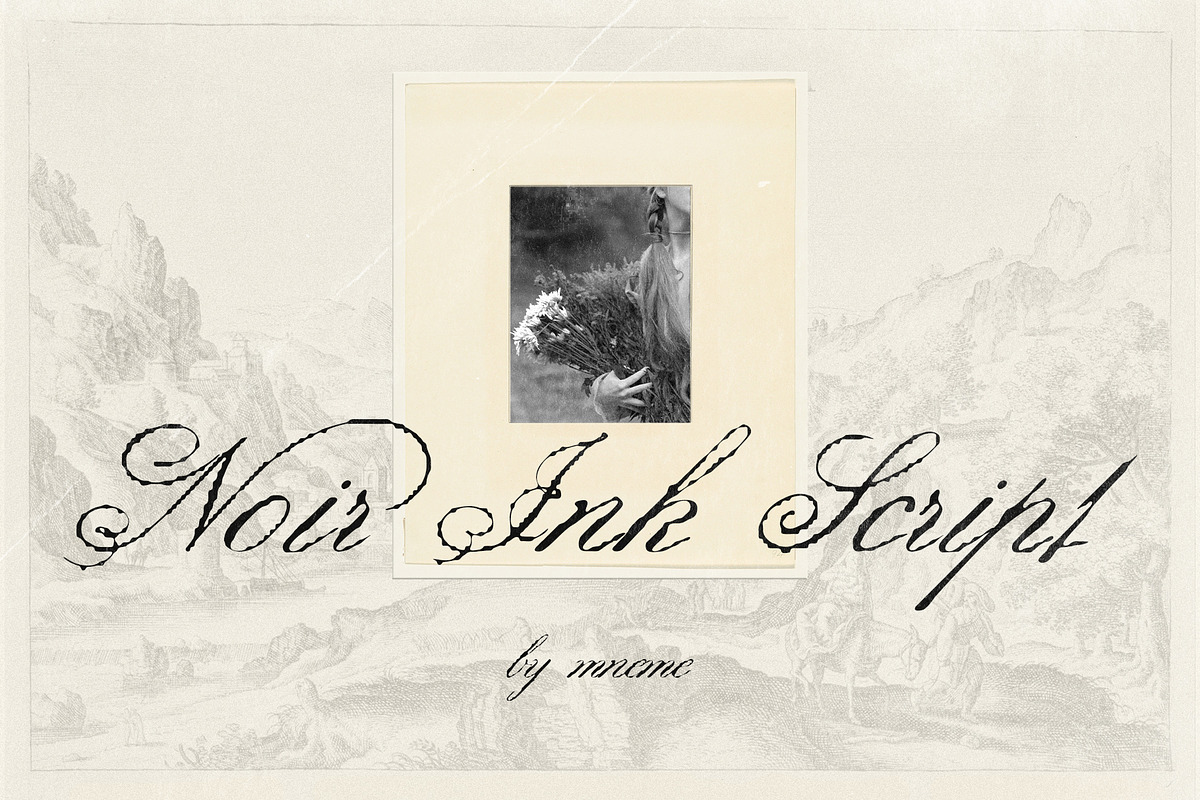 Noir Ink Script, a Script Font by Mneme (Photo 1 of 8)