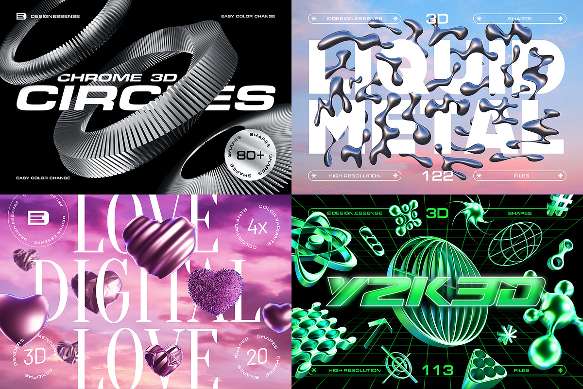 60%OFF - 3D BUNDLE - 2000+ elements, an Object Graphic by assetpro.design (Photo 6 of 8)