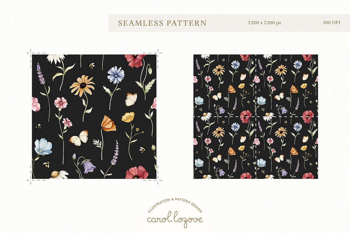 Watercolor Botanical Wildflowers Set, a Decorative Illustration by Carol Lozove (Photo 34 of 36)