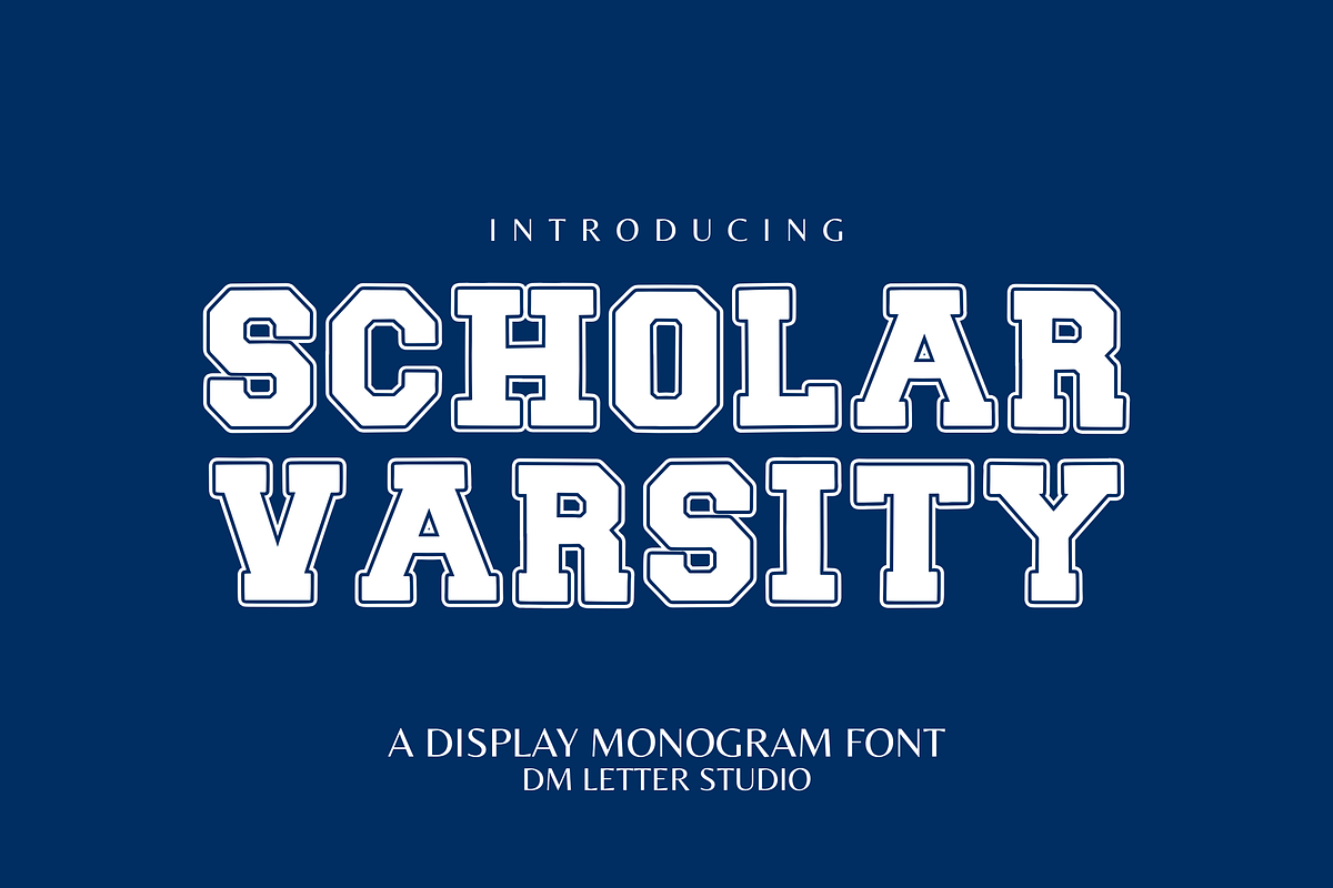 Scholar Varsity, a Serif Font by Dm Studio (Photo 1 of 10)
