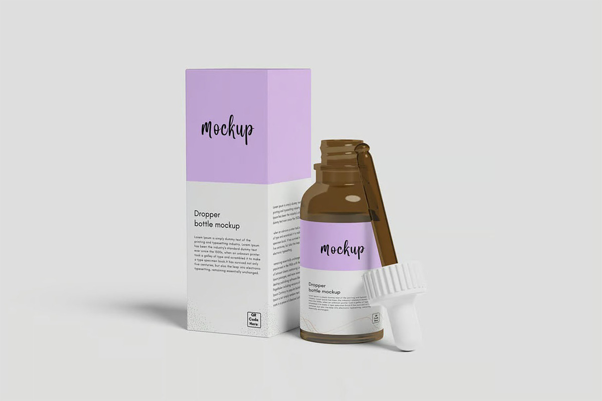 Dropper Bottle Mockup, a Packaging Mockup by zpackcreative (Photo 2 of 7)