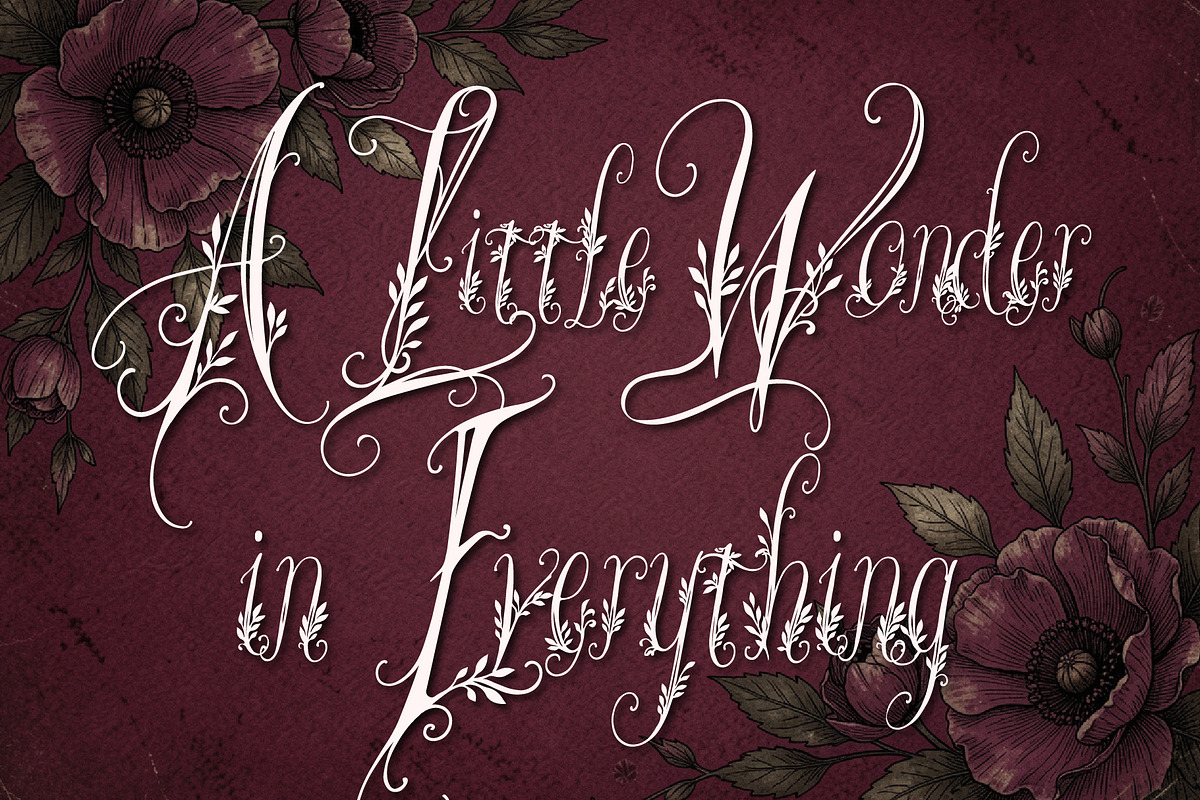Wanderin Autumn Artisan Floral font, a Script Font by HypeWorksCo (Photo 8 of 28)