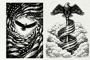 Patriotic Eagle Flag Graphics, a Seasonal Illustration by DENIDigitalArtSudio (Thumbnail 4 of 9)