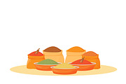 Indian cuisine cartoon illustrations, a Food Illustration by IMG visuals characters (Thumbnail 21 of 28)