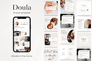 50 Doula Social Media Posts Template, a Social Media Template by PatternLab. (Thumbnail 1 of 7)