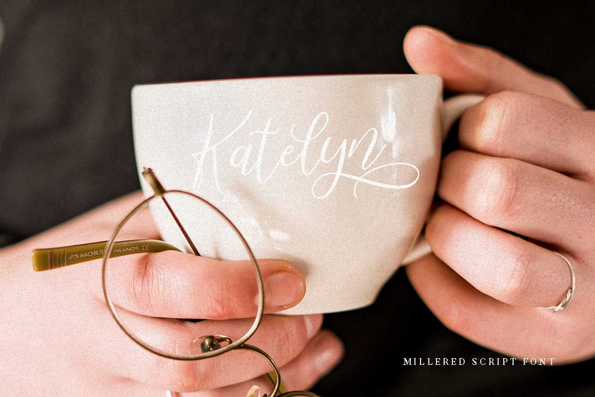Millered - Beautiful Font Script, a Script Font by Dirtytemp Studio (Photo 9 of 12)
