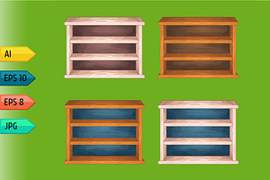 Wooden window for game  with header