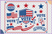 Election Day Vote SVG Clipart Set, a Decorative Illustration by Gfx Expert Team (Thumbnail 2 of 3)