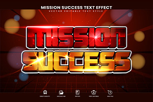 Mission Success Editable Text Effect