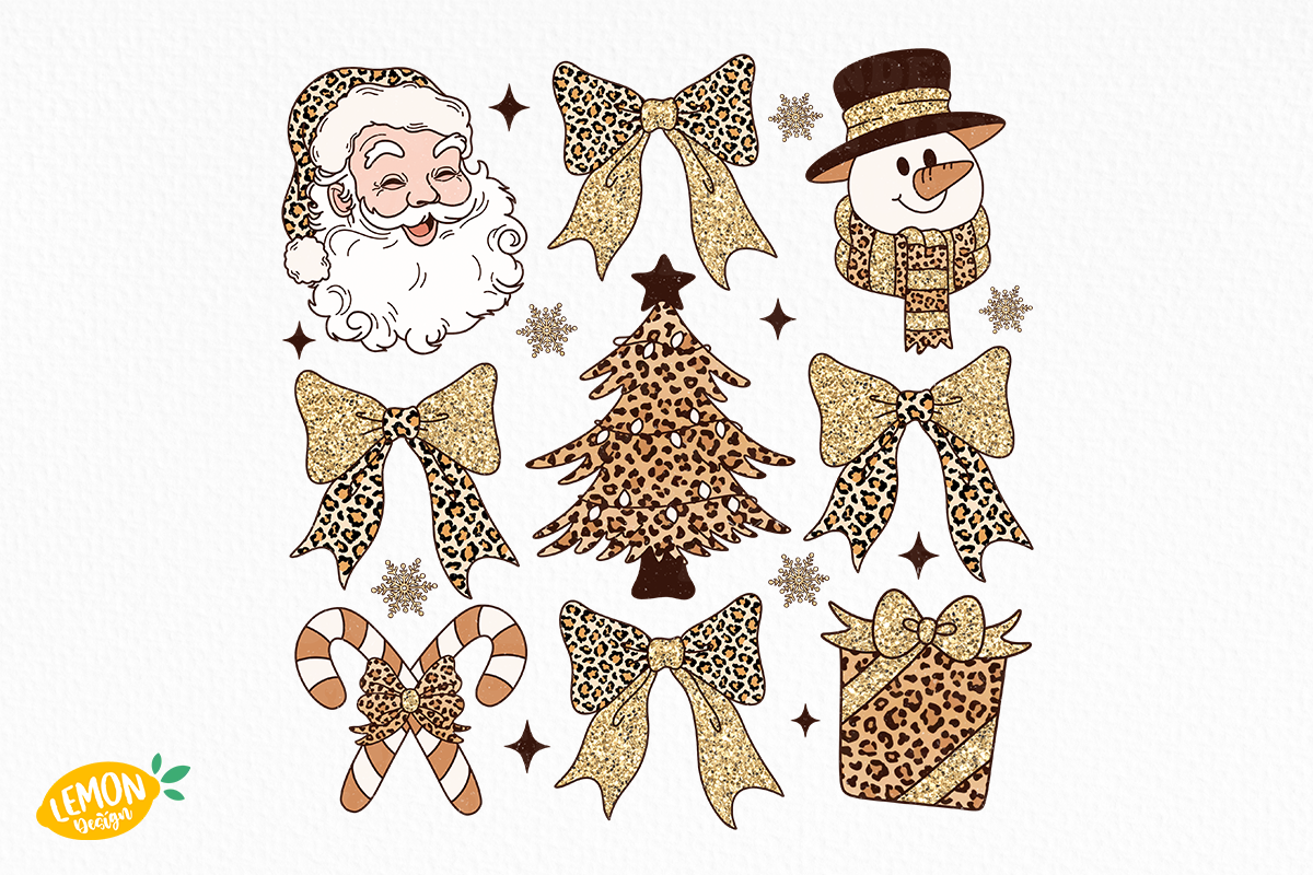 Leopard Christmas PNG Sublimation, a Seasonal Illustration by LemonDesign (Photo 2 of 13)