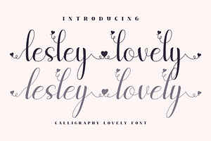 Lesley Lovely Script LS
