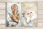 Cozy Winter Junk Journal Pages, a Person Illustration by GlamArtZhanna (Thumbnail 6 of 10)