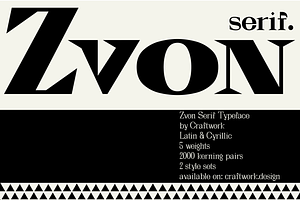 Zvon Serif Font