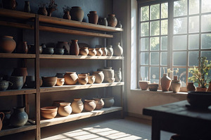 Cozy Pottery Workshop with Sunlight, an Arts & Entertainment Photo by Davizro's Market