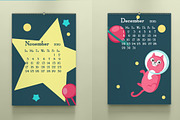 Space calendar animal austronauts, a Stationery Template by SiberianArt (Thumbnail 7 of 8)