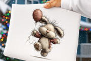 Whimsical Easter Bunny Clipart, an Illustration by SinaCreation (Thumbnail 10 of 11)