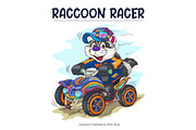 Set of Cartoon Raccoons 03. T-Shirt., an Animal Illustration by KENO Mascots (Thumbnail 12 of 15)