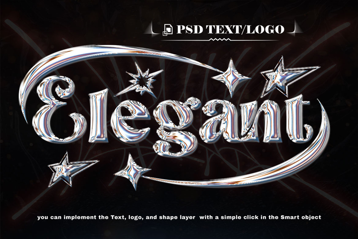 Elegant 3D Text Effect PSD, a Brushes & More by one-touch (Photo 1 of 2)
