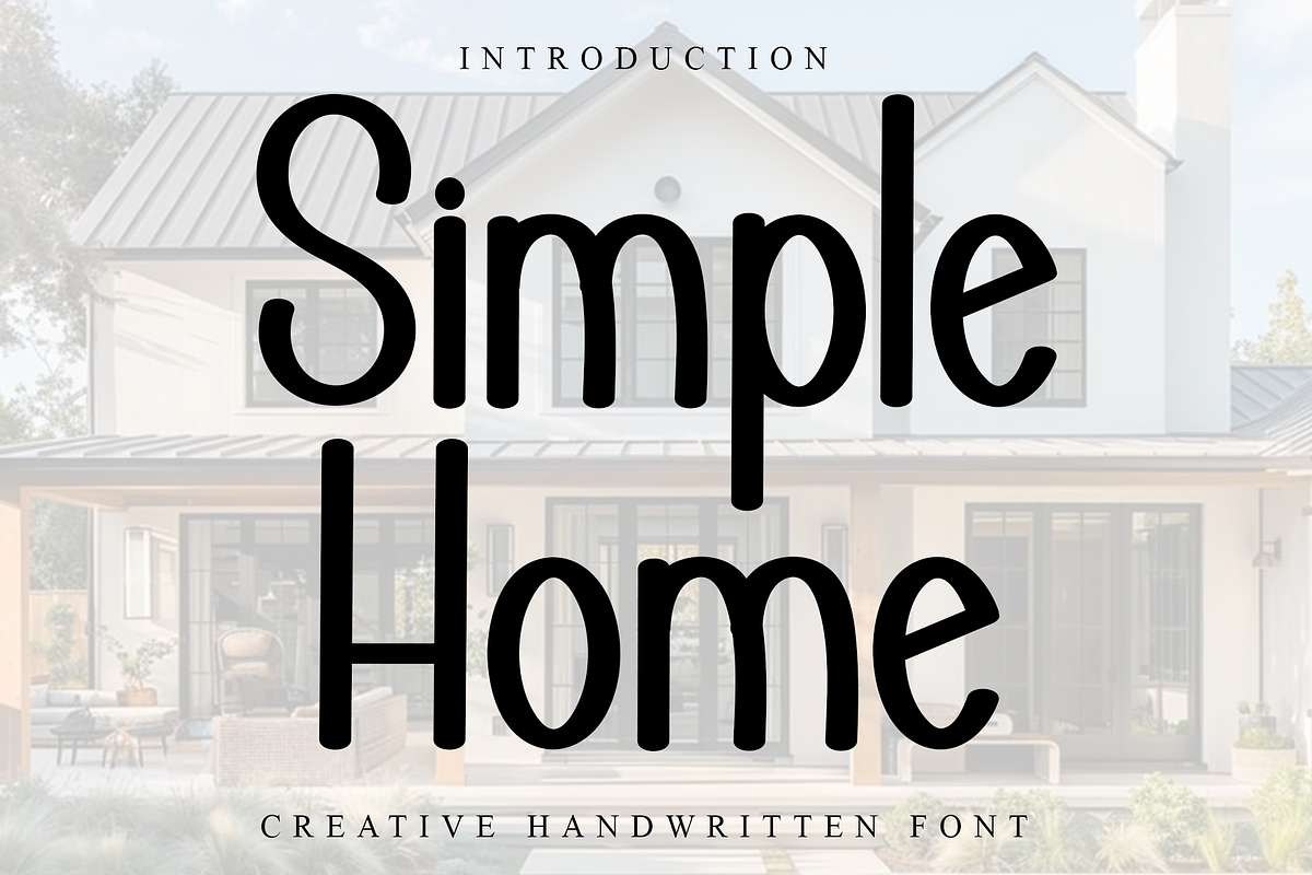 Simple Home, a Script Font by InermediaSTUDIO (Photo 1 of 8)
