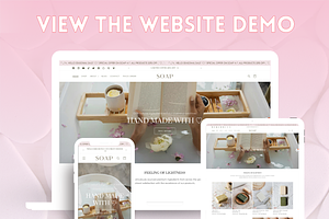 Pink Feminine Soap Shopify Theme