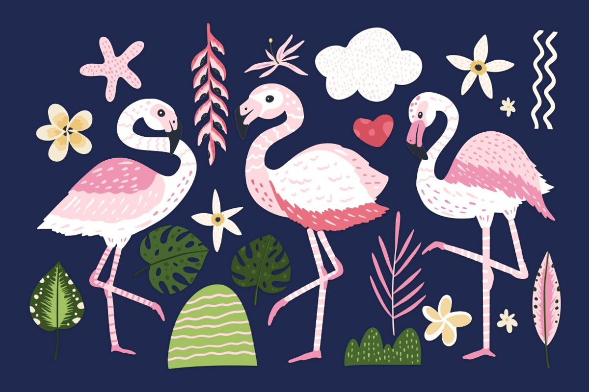 Flamingo Gardens illustration bundle, an Animal Illustration by Red Ink (Photo 8 of 12)