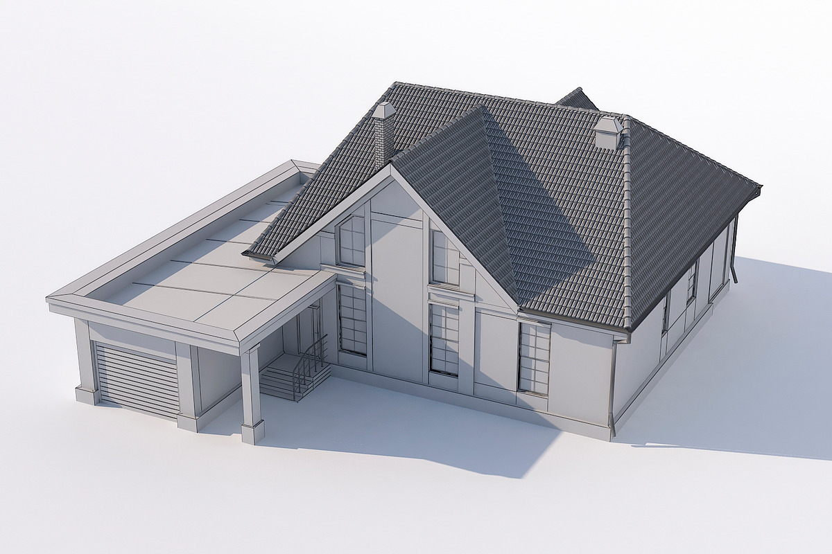 House with attic, an Architecture 3D Model by profdesign (Photo 15 of 18)
