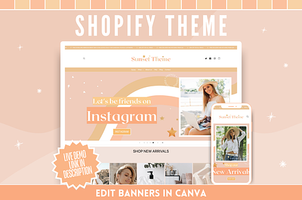 Peach Shopify Theme, a Shopify Template by SunshineStudioBoutique