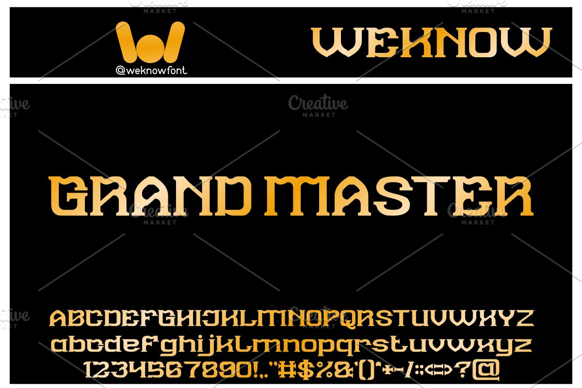 Grand Master font, a Slab Serif Font by weknow (Photo 1 of 8)