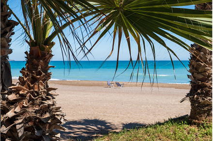 Two chairs on a sandy beach in Spain, a Nature Photo by VictorGrow