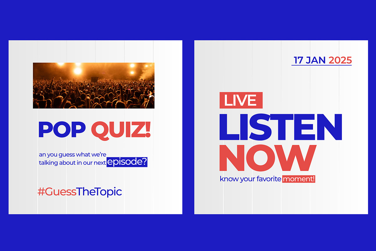 Podcast Social Media Post Template, an UI Kit Template by ContestDesign (Photo 3 of 6)