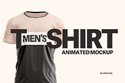 Men's T-shirt Animated Mockup, a Shirt Mockup by rebrandy (Thumbnail 1 of 14)