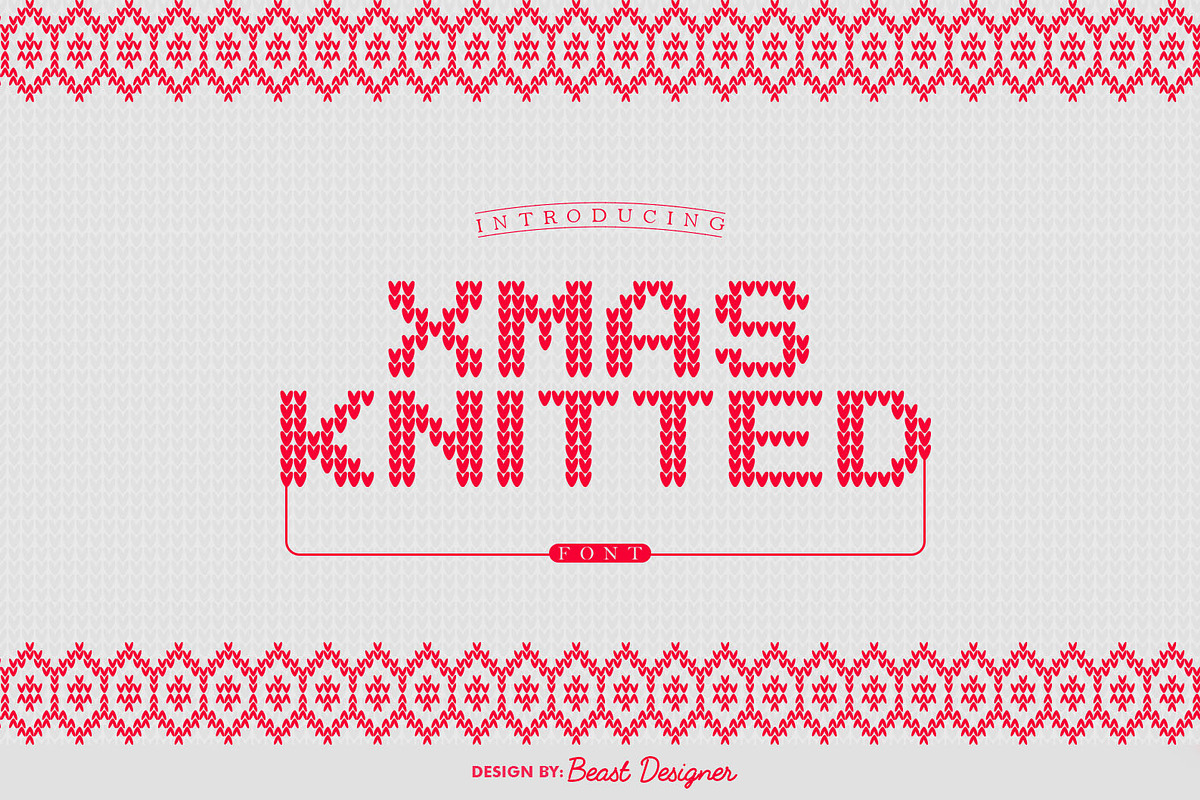Xmas Knitted, a Font by Beast Designer (Photo 1 of 2)