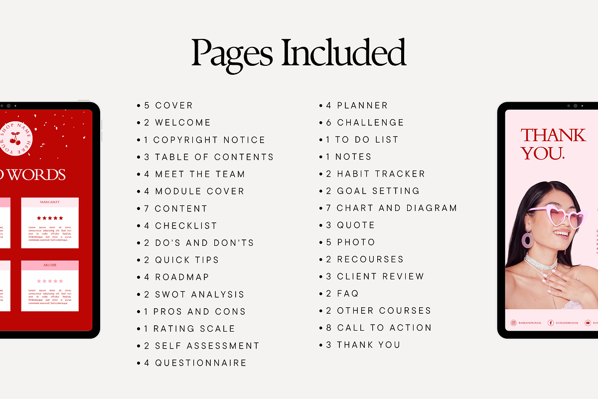Pink Ebook Template Canva, a Marketing Template by Anna Design Studio (Photo 4 of 11)