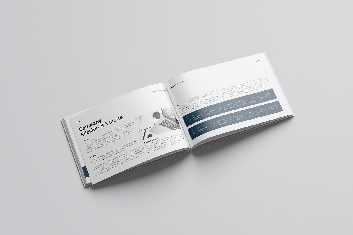 Annual Report Template Landscape, a Brochure Template by DesignCrest (Photo 7 of 13)