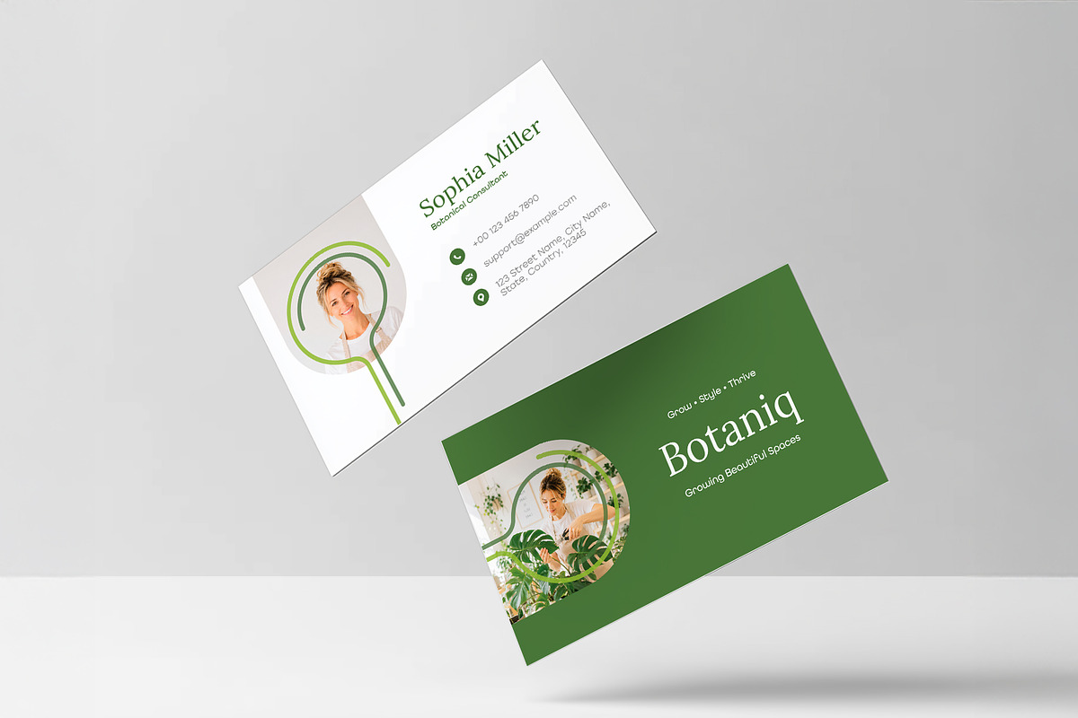 Plant Shop Business Card Template, a Business Card Template by WheelieMonkey (Photo 2 of 2)