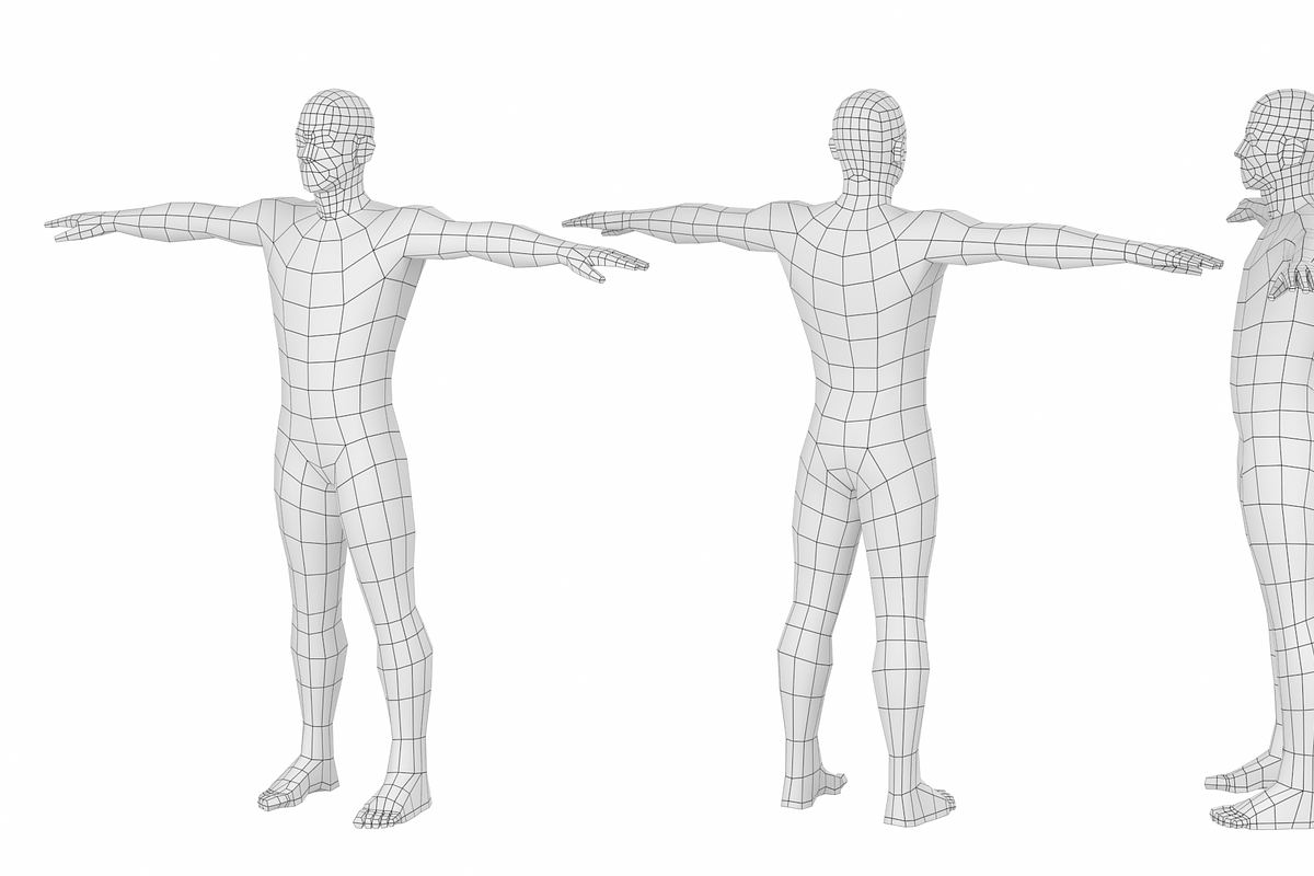 Natural Male T-Pose in 5 Topologies, a 3D by VK Studio (Photo 14 of 21)