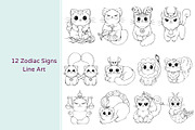 Cute Cats Zodiac Signs Collection, an Animal Illustration by ennona_art (Thumbnail 3 of 6)