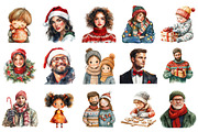 Black Family Christmas Clipart, an Illustration by Daily.Designs (Thumbnail 3 of 4)