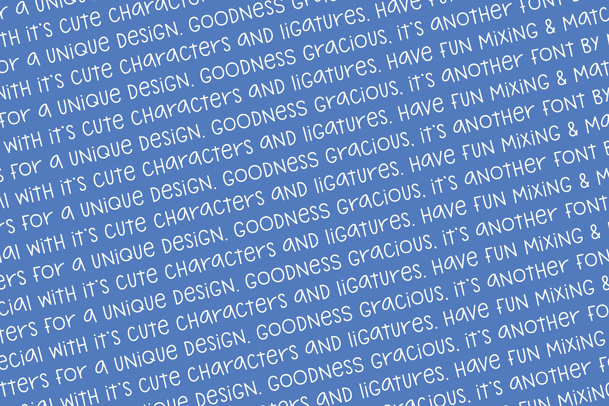 Goodness Gracious Font, a Sans Serif Font by Miss Tiina (Photo 3 of 3)
