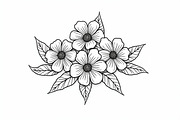 Hand Drawn Floral Coloring Pages, an Illustration by hafijul (Thumbnail 9 of 9)